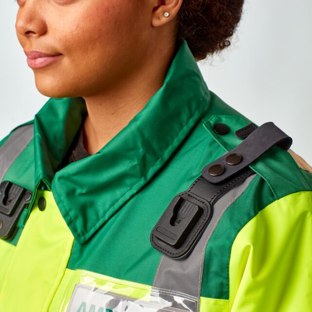 Klick Fast Epaulette Dock on paramedic