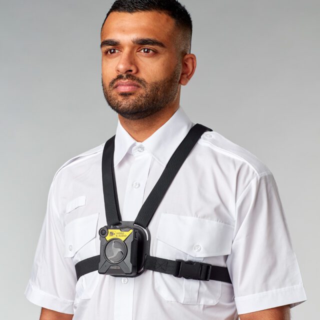 Delta Four-Point Chest Harness by Peter Jones with Mounted Body-Worn Camera