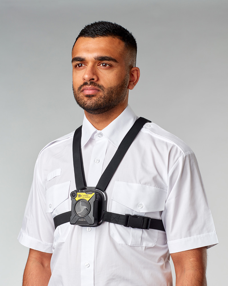 Delta Four-Point Chest Harness by Peter Jones with Mounted Body-Worn Camera