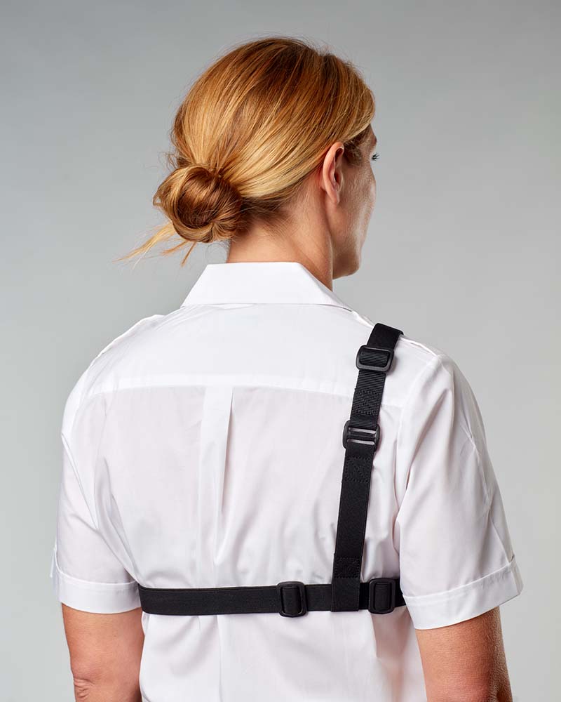 Delta Three-Point Chest Harness for Right-Side Use - Rear View