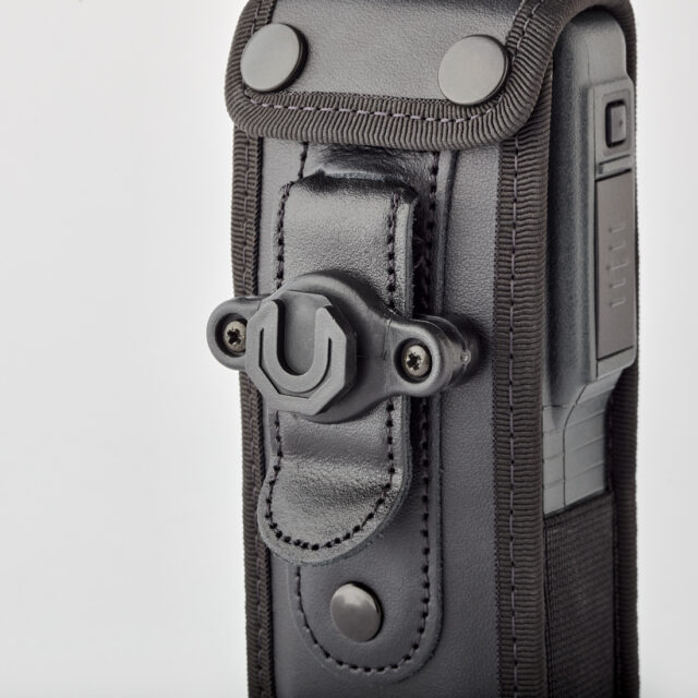 Klick Fast Belt Clip attached to a radio